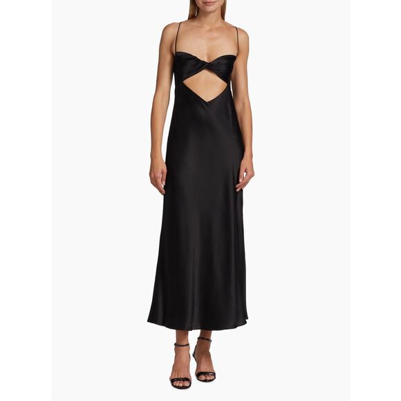 The Sei Twisted Satin Silk Cut-Out Slipdress US8 $978 - Picture 1 of 11